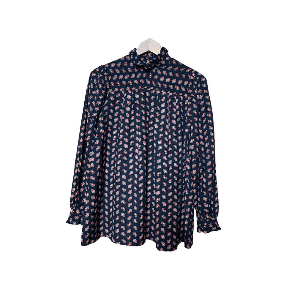 Vintage Meanwhile Blouse Long Sleeve Keyhole Peasant Shabby Cottage-core S XS‎